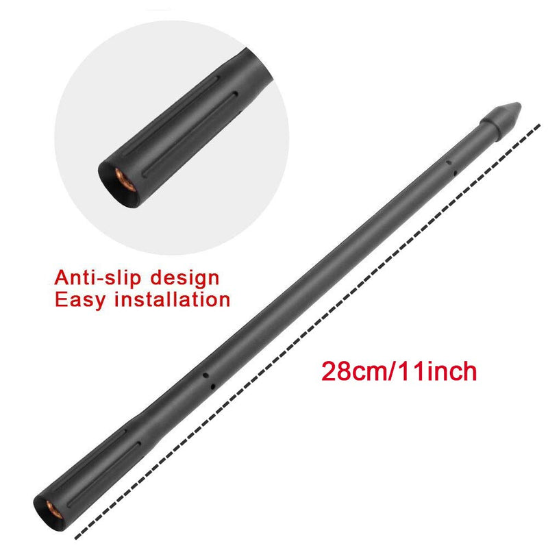 VOFONO 11 Inch Rubber Antenna Fits for Ford F150 & Dodge Ram 1500 2009-2020, Designed for Optimized Fm/Am Reception Flexible Rubber Replacement Mast Compatible with Ford F150 & Dodge Ram 1500