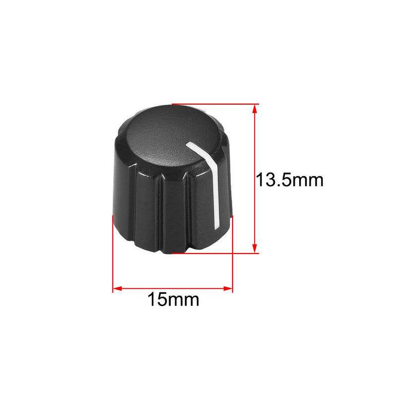 uxcell 5pcs Potentiometer Control Knobs For Electric Guitar Acrylic Volume Tone Knobs Black D type 6mm