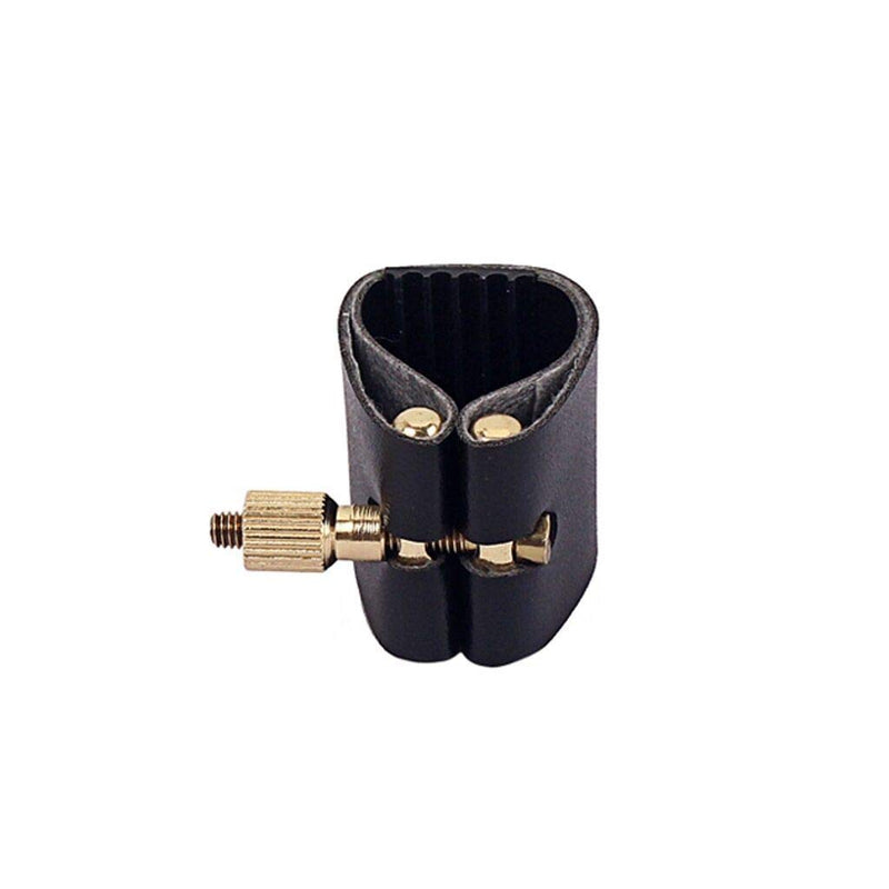 Alnicov Ligature Fastener Artificial Leather Compact Durable For Alto Sax Saxophone Rubber Mouthpiece