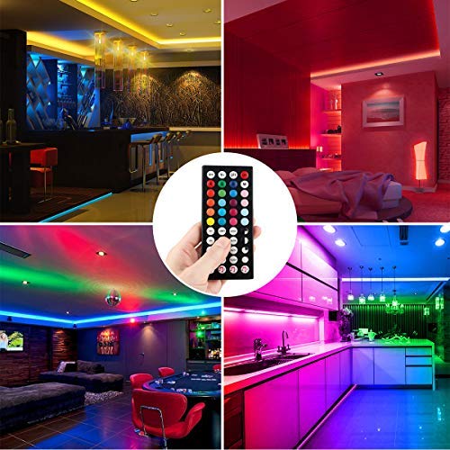 [AUSTRALIA] - RGB Led Strip Lights, LaluceNatz 32.8ft IP 65 Waterproof Color Changing Lights Music Sync SMD 5050 LED Tape Light with 12V Power Supply, 44 Keys Remote for Home, Bedroom, Festivals, Party Lighting 