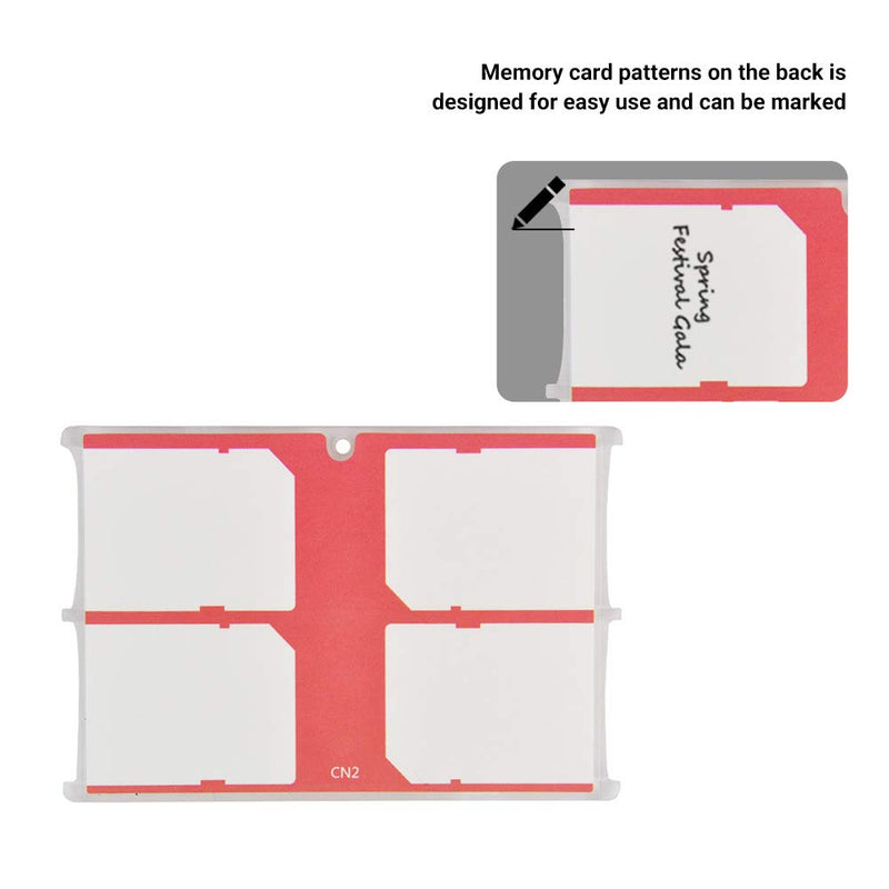 4 Slots SD Card Holder Case,Slim Ultra-Thin Credit Card Size Lightweight Portable SD SDHC SDXC Memory Card Storage 4 SD Card Slots