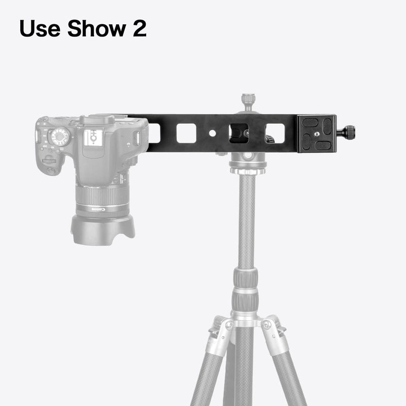 Koolehaoda Lengthened Quick Release Plate Double Dual Quick Release Plate DSLR Camera Tripod Mount Bracket Ball Head with Quick Release Plate (PU-380)