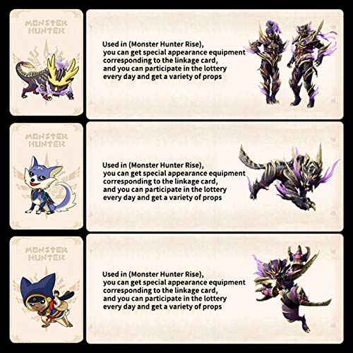 9 PCS for Monster Hunter Rise NFC Tag Card, Including: Palamute, Palico, Magnamalo, for Switch Lite Compatible with Switch NFC-03