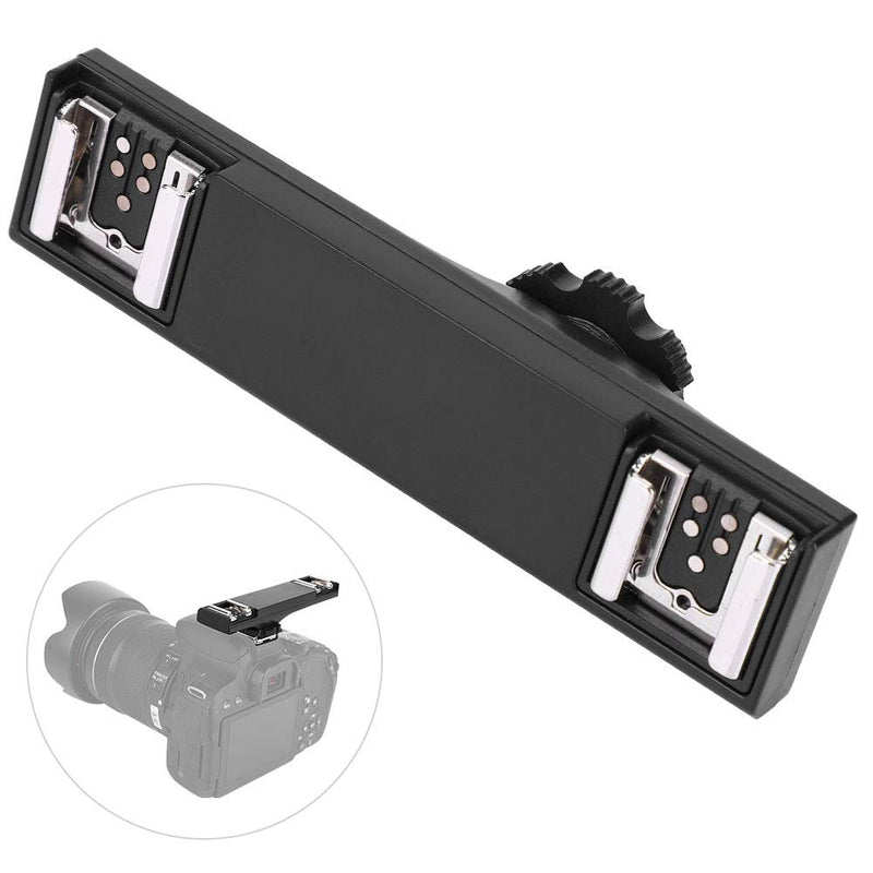 Dual Hot Shoe Splitter, Dual Hot Shoe Flash Speedlite Light Bracket, Dual Hot Shoe Mount Plate Adapter, Ultralight Dual Hot Shoe Splitter Replacement for SLR Camera Camcorder (for Canon) For Canon