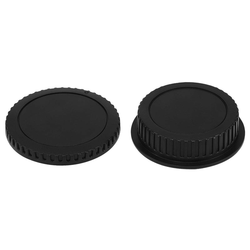 Haoge Camera Body Cap and Rear Lens Cap Cover Kit for Canon EOS EF EF-S EFS Mount Camera Lens Such as 10D 20D 30D 40D 50D 60D 70D 77D 80D 90D 1D 1DC 1Ds 1DX 5D 5DS 6D 7D Mark I II III IV for Canon EOS Mount