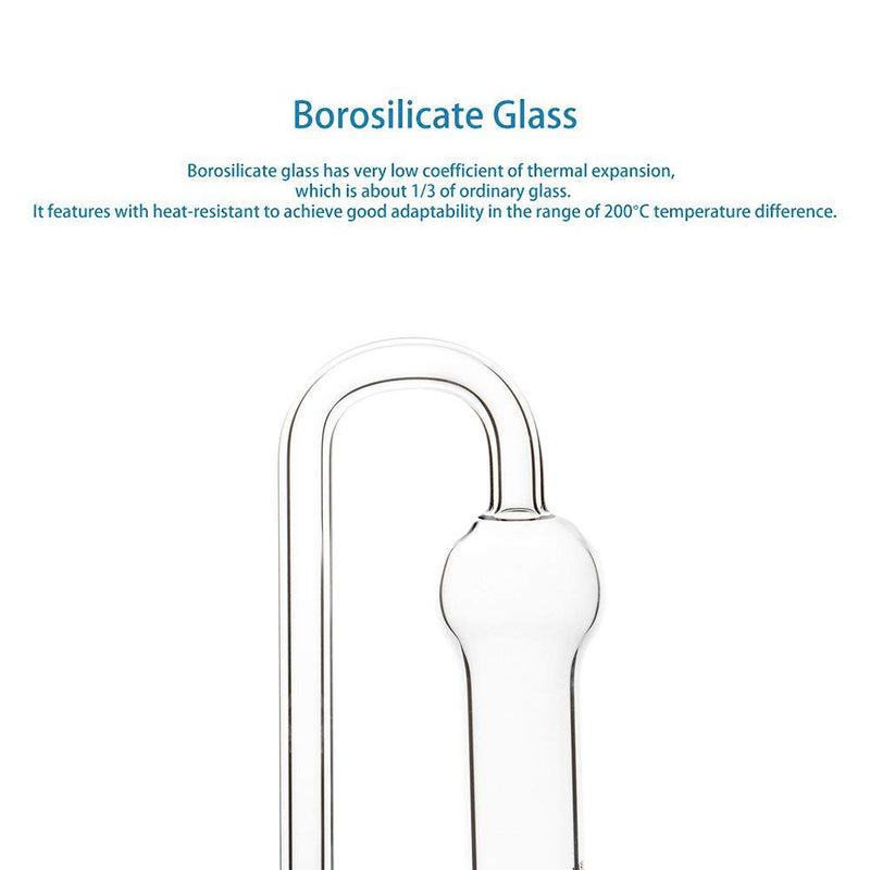 stonylab Glass U-Shaped Drying Tube, Borosilicate Glass 360 Degrees Bent Drying Tube with Inner 24/40 Standard Taper Joint for Organic Synthesis Chemistry Laboratory Lab Supply