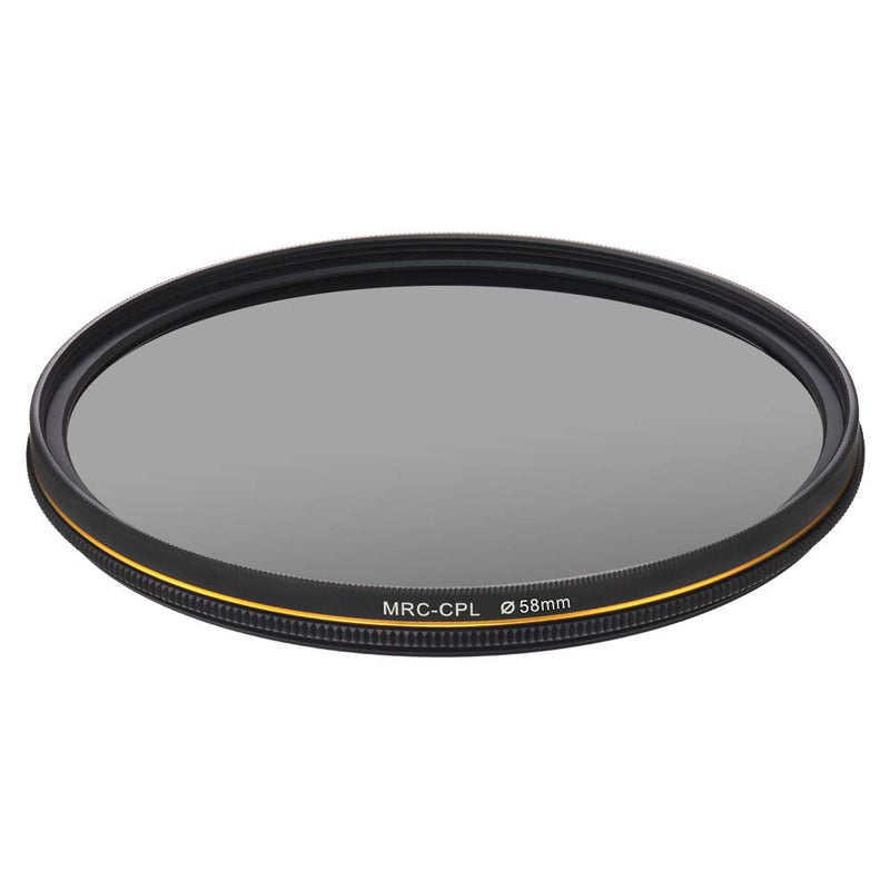 [AUSTRALIA] - LENSKINS 58mm CPL Circular Polarizing Filter for Camera Lenses, 16-Layer Multi-Resistant Nano Coated, Ultra Slim, German Optics Glass, Weather-Sealed, Circular Polarizer Filter with Lens Cloth 