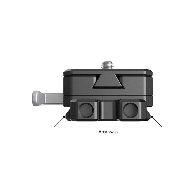 NICEYRIG Mini V-Lock Mount Baseplate for Arca Swiss Type Quick Release Base Plate Applicable for DSLR Camera Tripod, Monopod, 15mm Rail Block, Shoulder Rig [ BELT CLIP VERSION ] - 443 v lock baseplate with clip