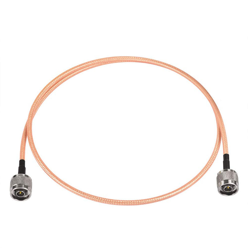 Eightwood N Male to N Male Jumper RG400 Low Loss Coaxial Cable 3 Feet for 4G LTE Antenna,WiFi Antenna, Antenna Router, Ham Radio male-male 3 feet