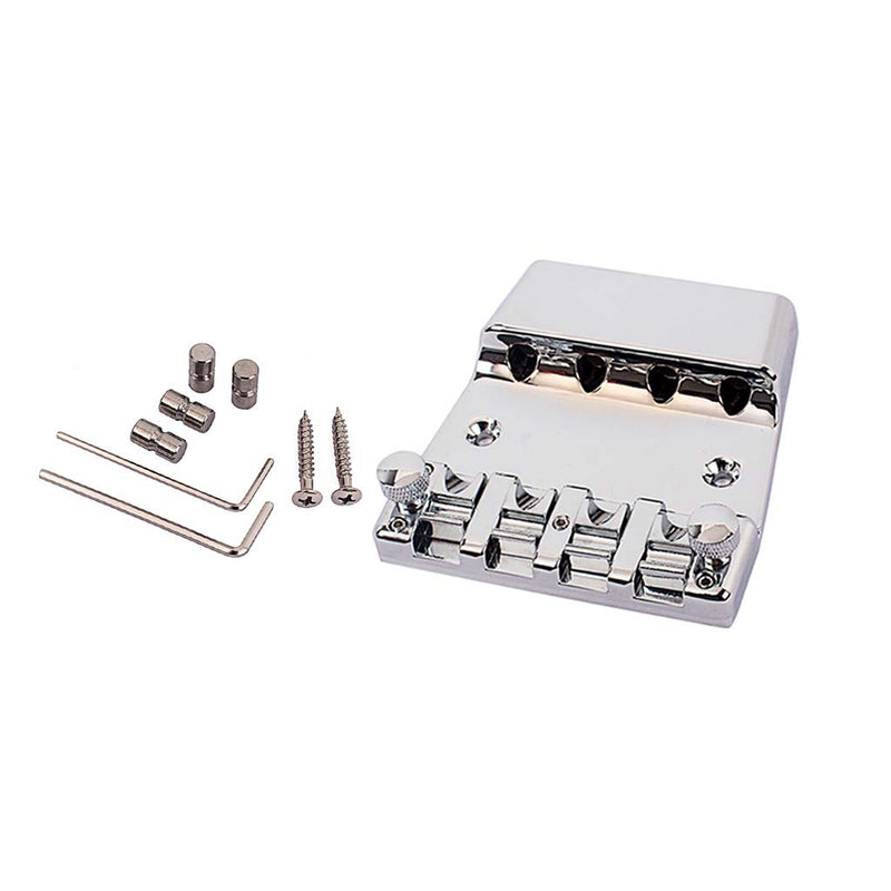 Alnicov 4 String Bass Bridge Aluminum - chrome