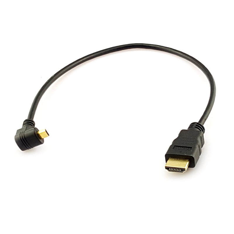 [AUSTRALIA] - Seadream 1Foot 90 Degree Down Angle Micro HDMI Male To HDMI Male Cable Connector (1Pack) 1Pack Down Angled 
