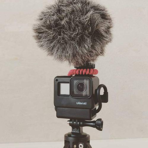 ULANZI V2 Multifunctional Vlogging Case w Cold Shoe Mount for Microphone LED Video Light,Wire Connectable Frame Housing Shell Mount Cage for Gopro Hero 7 6 5 Action Camera Video Vlog Creator Setup