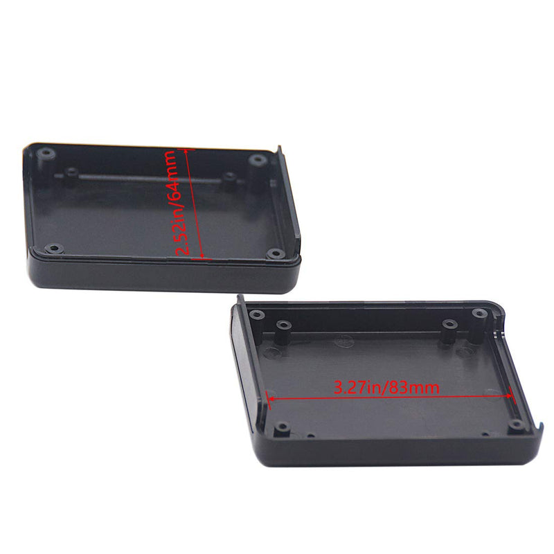 Zulkit 5 Packs Project Boxes ABS Plastic Electrical Project Case Power Junction Box Black 3.54 x 2.76 x 1.10 inch (90 x 70 x 28 mm) 3.54" x 2.76'' x 1.10''