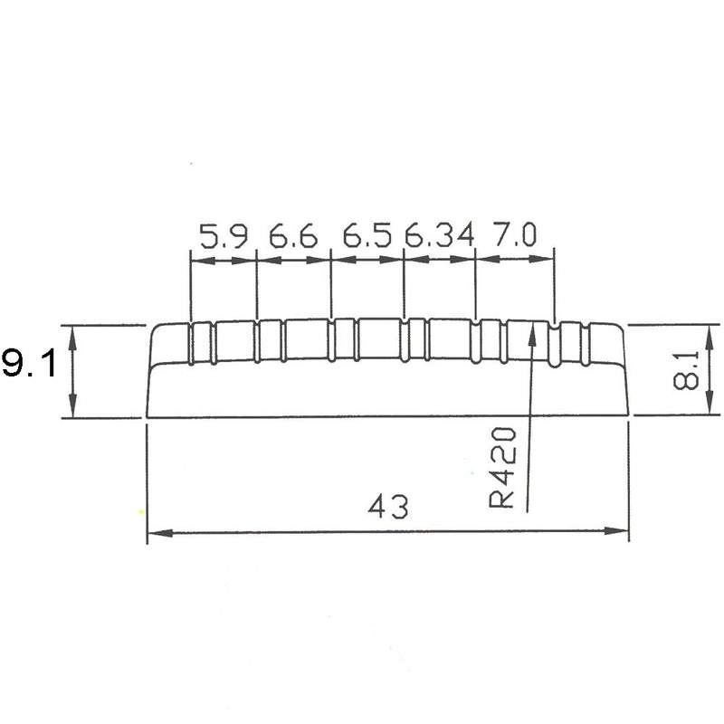 Bone Nut for 12 String Acoustic / Folk guitars 43mm x 5mm