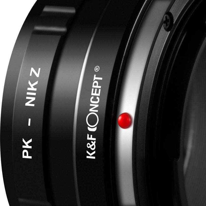 K&F Concept Lens Mount Adapter for Pentax PK Munt Lens to Nikon Z6 Z7 Camera PK-NIK Z