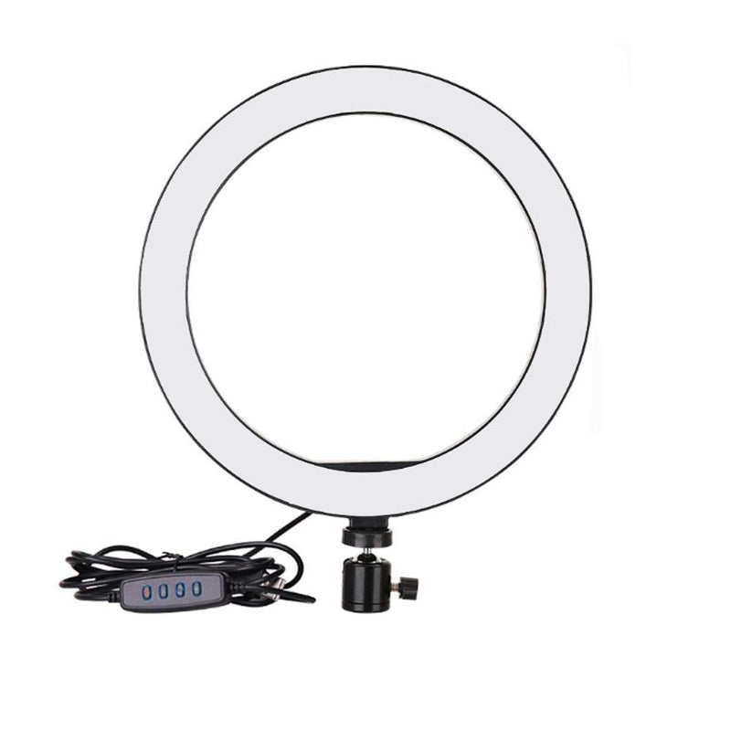 Walway 6 Inches LED Selfie Ring Light with Hot Shoe Adapter for Live Stream/ Makeup/ YouTube Video/ Photography, 3 Light Modes