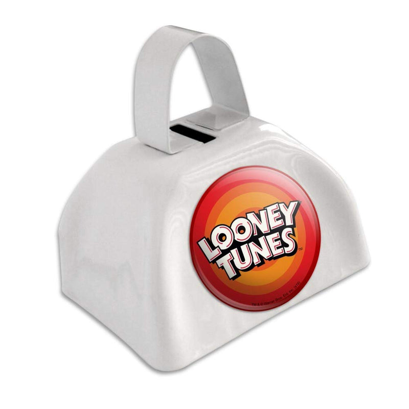 Looney Tunes Logo White Metal Cowbell Cow Bell Instrument