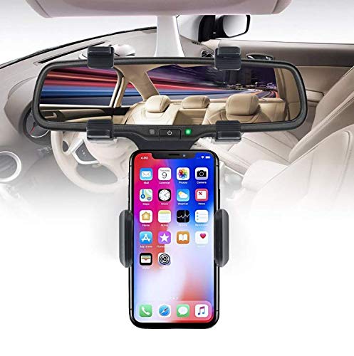 WINVIN Universal Car Rearview Mirror Mount Phone Holder Stand Cradle for Cell Phone Smartphones iPhone 12 Pro Max /Samsung Galaxy  S9/S9 Plus GPS