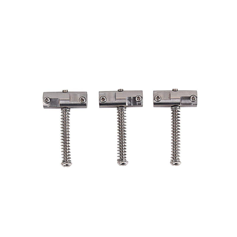 Alnicov Guitar Compensated Bridge Saddles Set (3PCS) - 10.8mm Barrel-Style Bridge Saddle for Telecaster Tele Style Electric Guitar