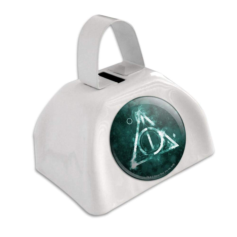 Harry Potter Deathly Hallows Logo White Metal Cowbell Cow Bell Instrument