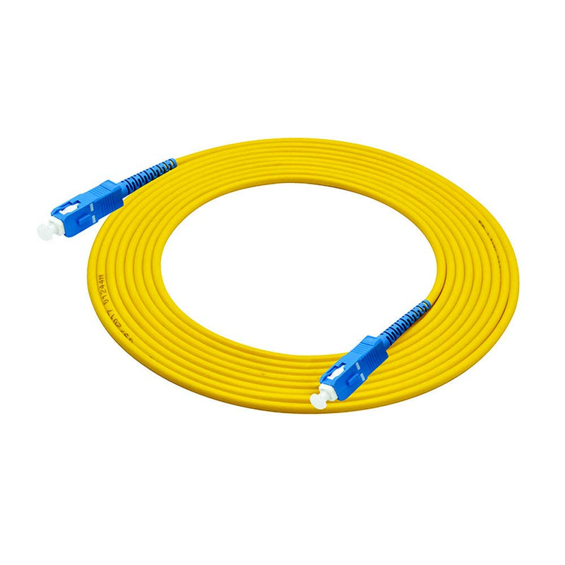 Jeirdus 30Meters 100ft SC to SC Fiber Optic Cable Jumper Optical Patch Cord Simplex Single-Mode 9/125 SC-SC 30M/100ft