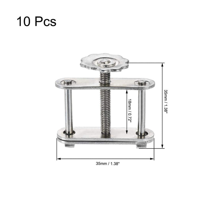 uxcell Flow Control Tubing Clamps Adjustable Swivel Screw Compressor Hose Clamp for Lab 10Pcs