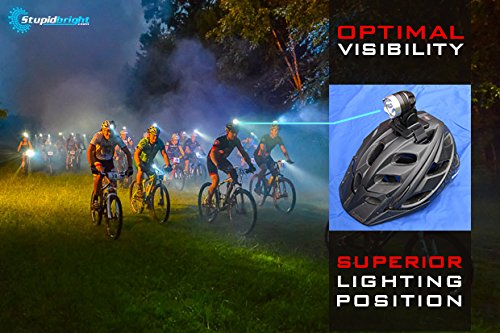 Stupidbright Stupidbright Bicycle Helmet Mount for Cree Powered LED Bike Light. Gemini, Magicshine, Night Provision BX-960