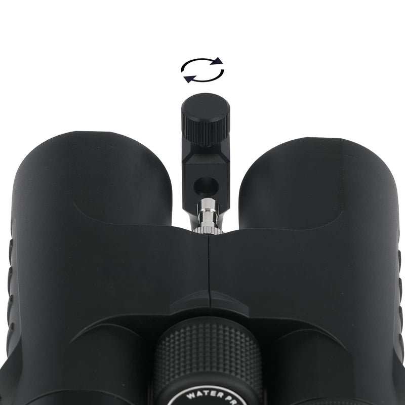 Binocular Tripod Adapter 1/4"-20 Inch Thread Quick Release Binocular Mount Suitable for Most Porro and Roof Binoculars （Two Connecting Screws） Zhongzhen Connection screws X2