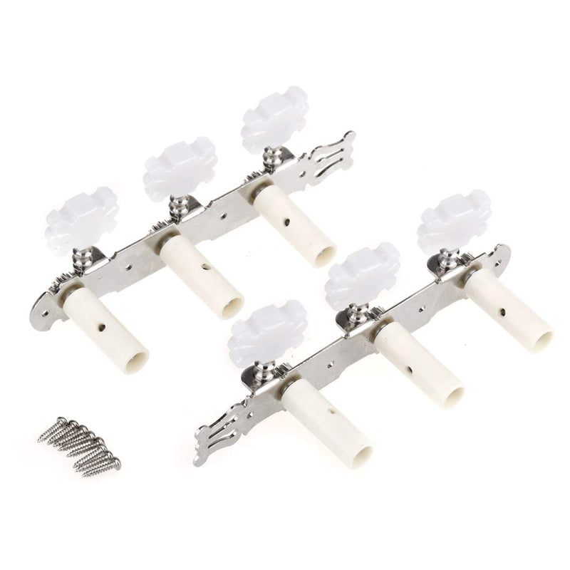 Musiclily Pro Lyra Classical Guitar Tuners Tuning Machines Heads Pegs Keys Set, Nickel