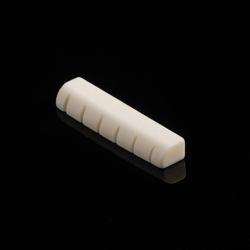 Randon 6 String Guitar Bridge Saddle and Nut Cattle Bone Slotted Replacement Compatible with Folk and Acoustic Guitar (Nut: 43×9×6mm+Saddle: 72×9.5×3mm) Nut: 43×9×6mm+Saddle: 72×9.5×3mm