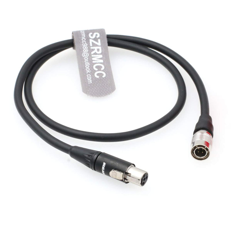 SZRMCC Hirose 4 Pin Male to Mini XLR 4 Pin Female Power Cable for Sony F5 F55 ARRI Amira Camera to TVLogic VFM Monitor