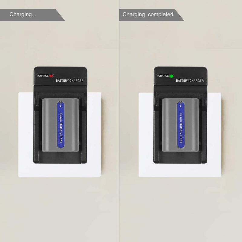 NP-FH50 Battery Charger for Sony NP-FP30, NP-FP40, NP-FP50, NP-FP60, NP-FP70, NP-FP90, NP-FH30, NP-FH40, NP-FH60, NP-FH70, NP-FH100, NP-FV30, NP-FV40, NP-FV50, NP-FV60, NP-FV70, NP-FV100, NP-FV120