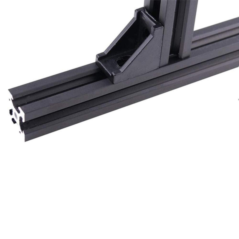 Zeberoxyz 20PCS 2028 Corner Bracket Black Right Angle 20Series 2 Hole Aluminum Brackets for Slot 6mm Aluminum Extrusion Profile Accessories (20pcs Black) 20pcs Black