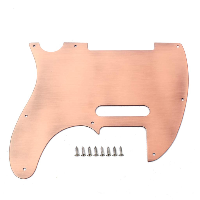 Alnicov Guitar Pickguard,8 Hole Tele Metal Guitar Pickguard Aluminum Scrach Plate for USA/Mexican Fender Telecaster Tele TL Style Guitar Bronze