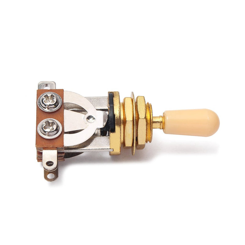 Alnicov 3 Way Pickup Selector Toggle Switch for Les Paul LP Electric Guitar Part,Cream Tip