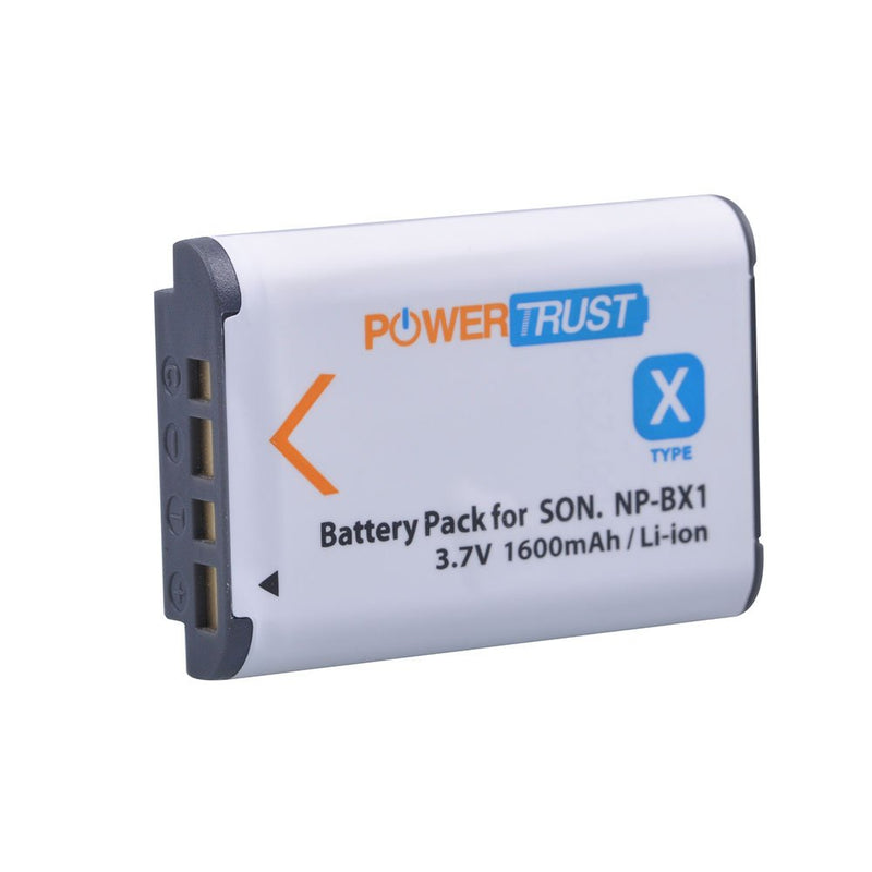 PowerTrust 4X NP-BX1 Battery + LCD Dual USB Charger for Sony Cyber-Shot DSC-RX100, DSC-RX100 II, DSC-RX100M II,DSC-RX100 III, DSC-RX100 V, DSC-RX100 IV, NPBX1/M8,H400, HX300, HX50V, HX90V, WX300