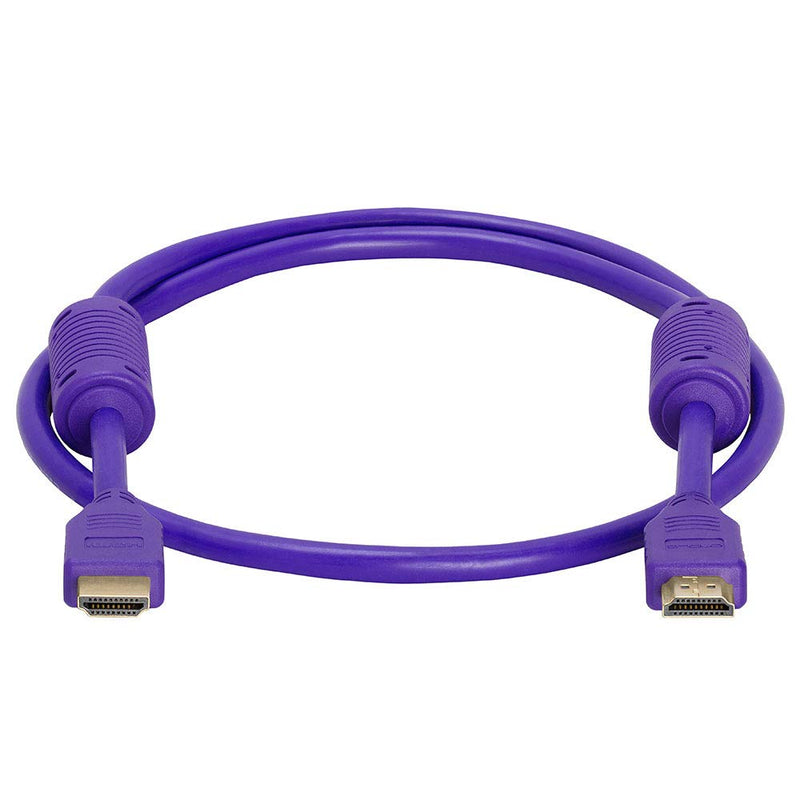 [AUSTRALIA] - Cmple - HDMI Cable 3FT High Speed HDTV Ultra-HD (UHD) 3D, 4K @60Hz, 18Gbps 28AWG HDMI Cord Audio Return 3 Feet Purple 