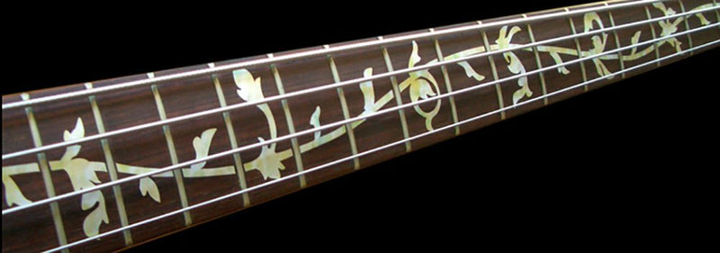 Inlay Sticker Fret Markers for Bass - Tree Of Life - White Pearl