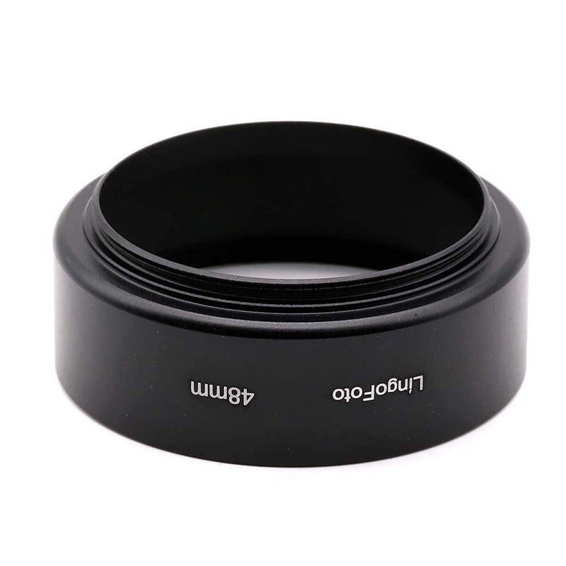 LingoFoto 48 mm Standard Screw in Mount Metal Lens Hood Cover for Canon QL17 GIII DSLR Camera