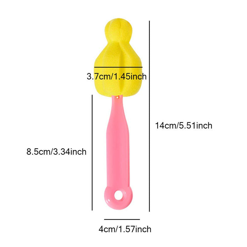 FAFAHOUSE 14 Pack Bottle Nipple Cleaner Sponge Brush for Standard Nipples Scrubber