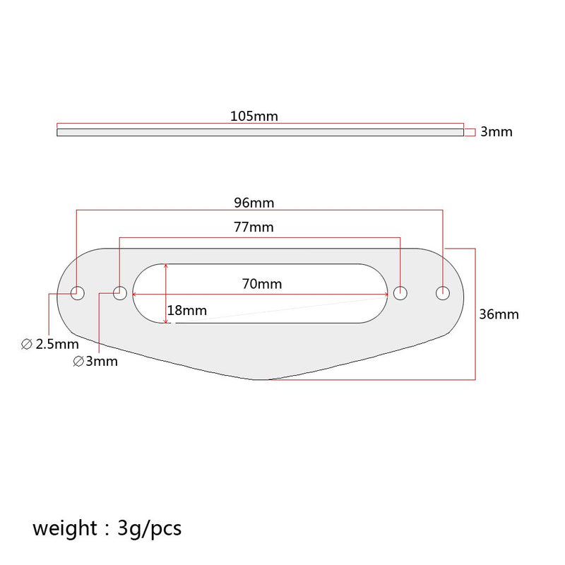 Alnicov 3 Pcs Maple Wood Single Coil Pickup Surround Plate Mounting Ring For Guitar