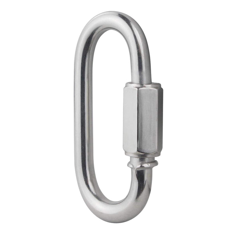 BNYZWOT 304 Stainless Steel Quick Links D Shape Locking Quick Chain Repair Links M5 3/16 inch Pack of 15