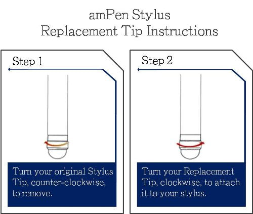 amPen Replacement Hybrid Stylus Tips (5-Pack)