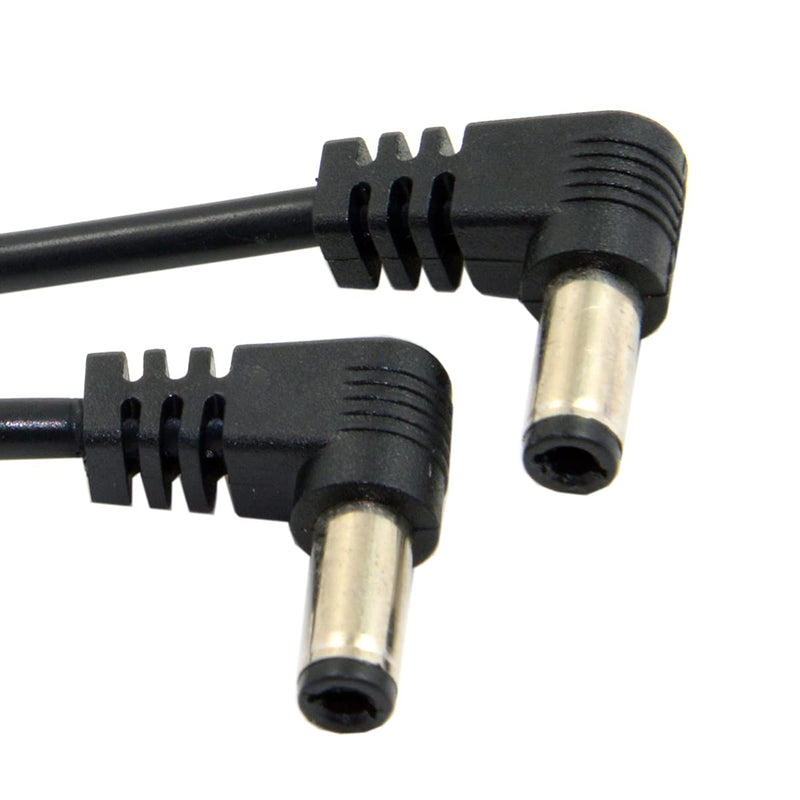 chenyang CY DC Power 5.5 x 2.1mm / 2.5mm Male to 5.5 2.1/2.5mm Male Plug Cable Right Angled 90 Degree 24AWG 60cm