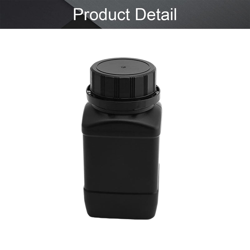 Othmro Plastic Lab Chemical Reagent Bottle, 250ml Wide Mouth Sample Sealing Liquid/Solid Storage Bottles, Black 1pcs 1pcs 250ml black