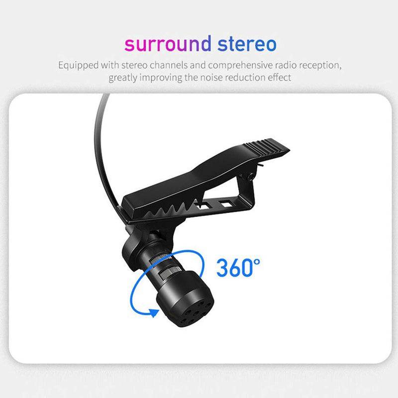 [AUSTRALIA] - axGear Lavalier Clip-on Microphone Mini Omnidirectional Portable Wired Label Mic 