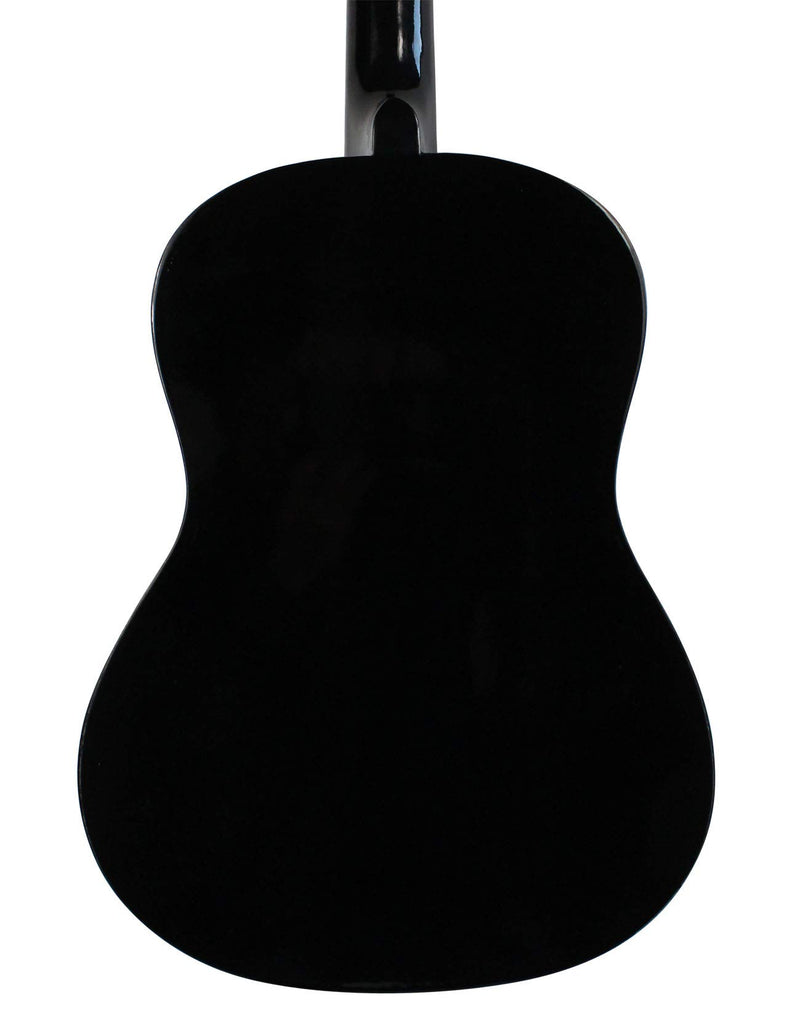 Vizcaya 38" Black Beginner Left-Handed Acoustic Guitar Starter Package Student Guitar with Gig Bag,Strap, picks, Extra Strings, Electronic Tuner -Black Left-Handed Left-Handed-Black