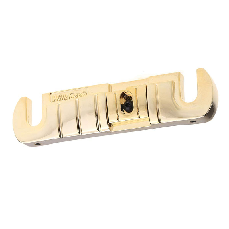 Wilkinson GTB Adjustable Intonated Wraparound Bridge Tailpiece for Les Paul Style Electric Guitar, Gold