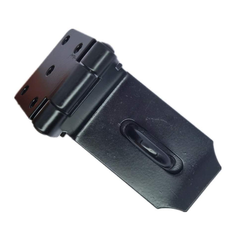 Door Hasp Padlock Latch Stainless Steel Safety Clasp Hasp Lock Latch Matte Black Finish 2 Pack (90Degree 4inch) 90Degree 4inch