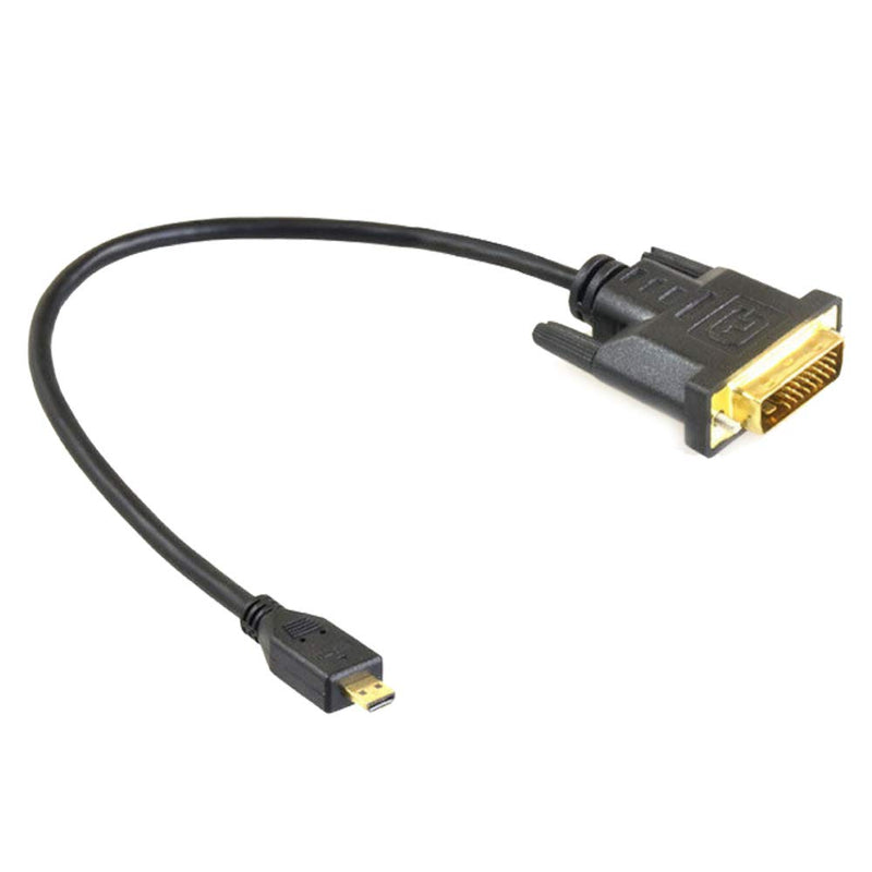 [AUSTRALIA] - Seadream 30CM Micro HDMI Male to DVI(24+1) Male Cable Black (1 Feet) 1 Feet 